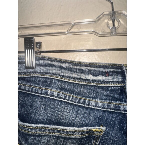 Vigoss Jeans Women's size 3 Dark Wash Denim Yellow Stitch Detail - Picture 6 of 7